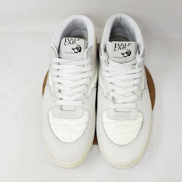 Vans Half Cab Shoes Men 11.5 White Croc Print Retro Classic‎ Mid Skate Sneaker - Picture 4 of 13